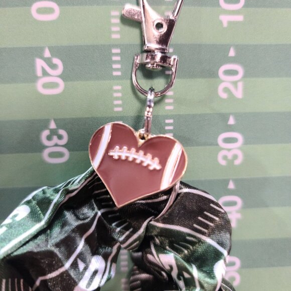 Football Themed Wristlet Keyring with a Football related charm attached !! - Picture 2 of 3